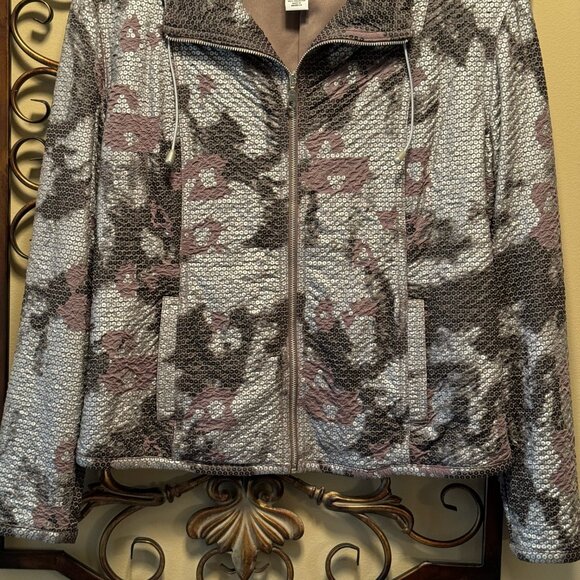 Ruby Rd. Silver & Brown/Rust Colored Jacket - Picture 2 of 5